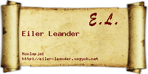 Eiler Leander névjegykártya